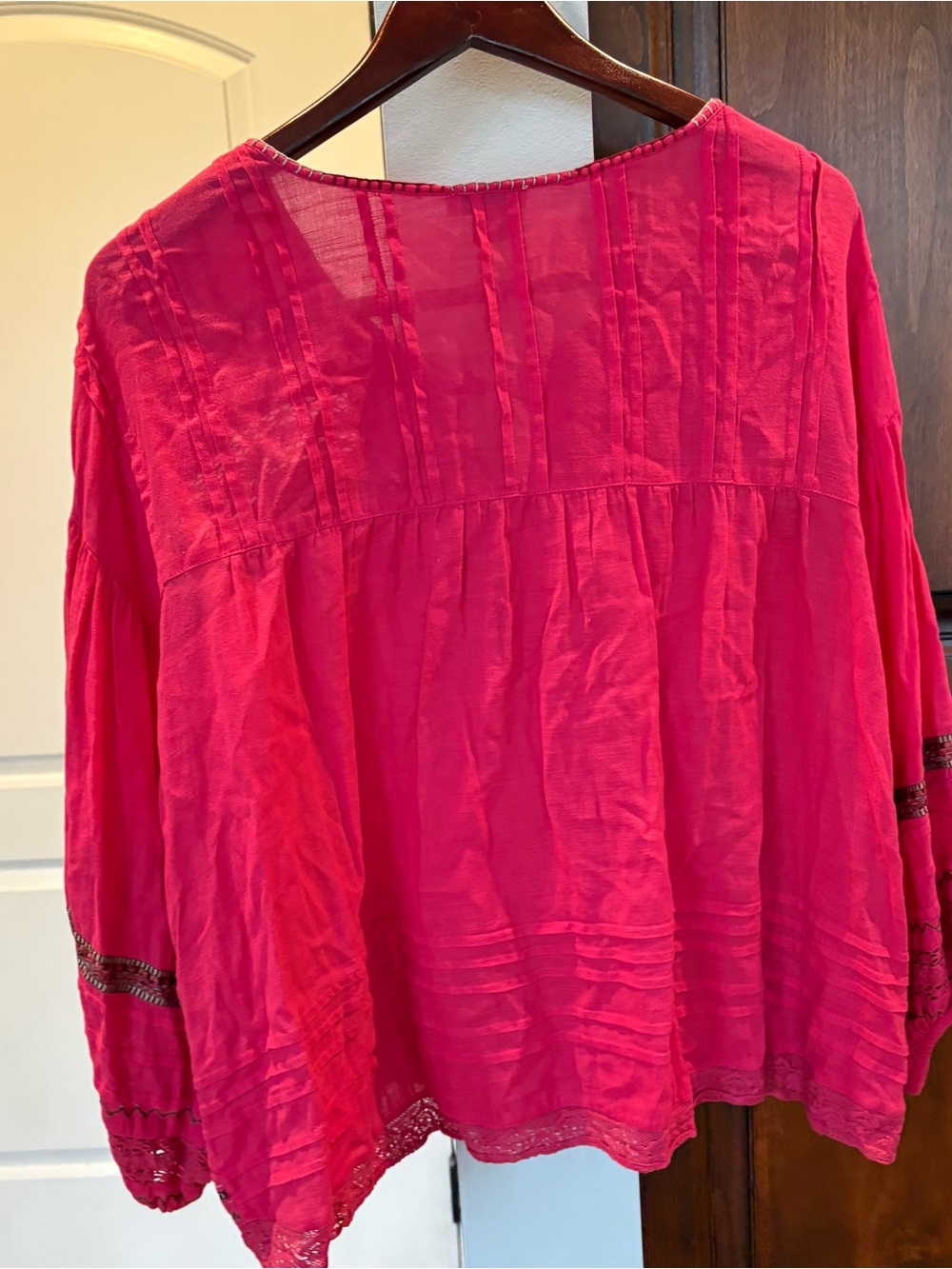 Sundance Hot Pink Embroidered Tunic Top - Picture 5 of 6